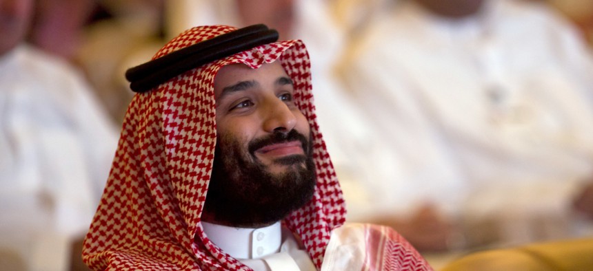 Saudi Crown Prince Mohammed bin Salman attends the Future Investment Initiative conference, in Riyadh, Saudi Arabia, on Oct. 23, 2018.