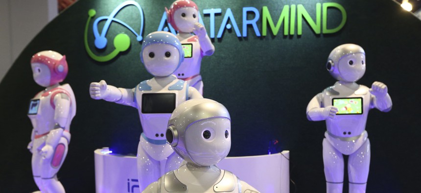 AvatarMind has developed service robots like iPal which is based on artificial intelligence, motion control, sensors and power management, and created iPal to deliver on that vision with multiple applications. Photo from CES Las Vegas, Jan 8, 2019.