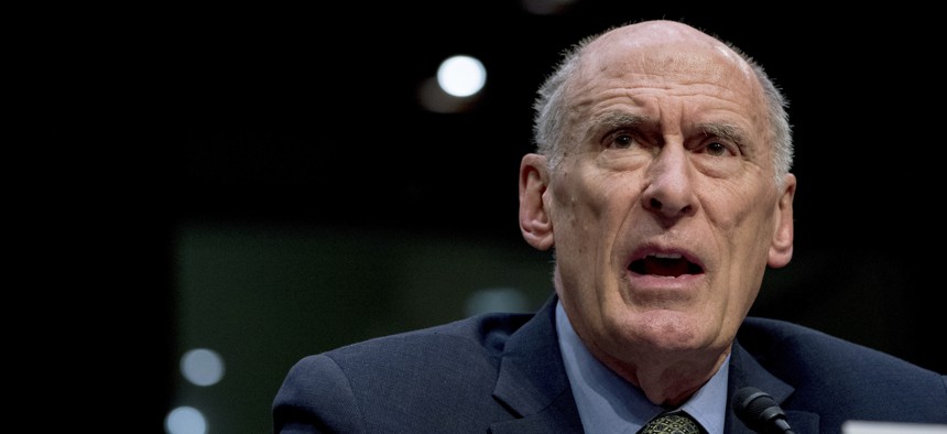 Director of National Intelligence Dan Coats speaks at a Senate Select Committee on Intelligence hearing on worldwide threats, Tuesday, Feb. 13, 2018, in Washington.