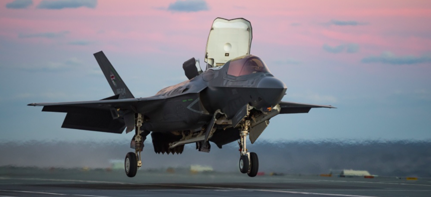 The F-35 Pax River Integrated Test Force tests aboard HMS Queen Elizabeth (R08) for phase two of the first of class flight trials (fixed wing) from British Queen Elizabeth Class carriers. 