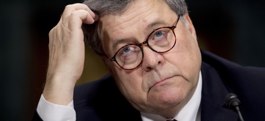 In this May 1, 2019, file photo, Attorney General William Barr appears at a Senate Judiciary Committee hearing on Capitol Hill in Washington.