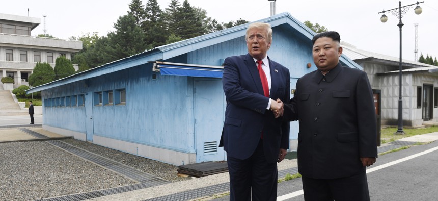  On June 30, 2019, U.S. President Donald Trump met with North Korean leader Kim Jong Un in the Demilitarized Zone, South Korea. On July 16, DPRK officials say they are rethinking whether to abide by their moratorium on nuclear and missile tests. 