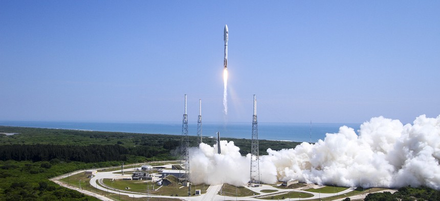 An Atlas V lifts off from Cape Canaveral Air Force Station, Fla.