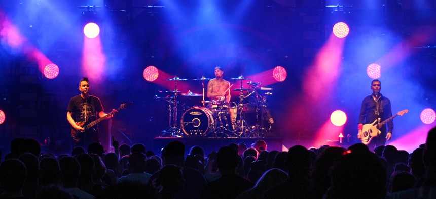Blink-182 plays a 2016 concert.