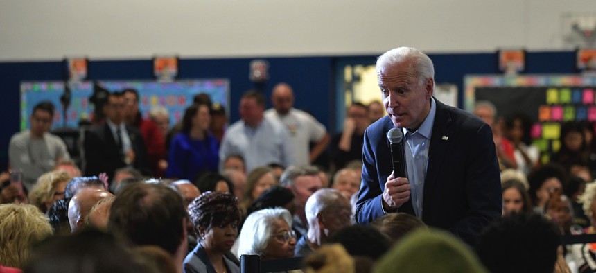 Presidential hopeful Joe Biden at a Community Event at Matt Kelly Elementary School in Historic Westside of Las Vegas, Nevada on November 16, 2019
