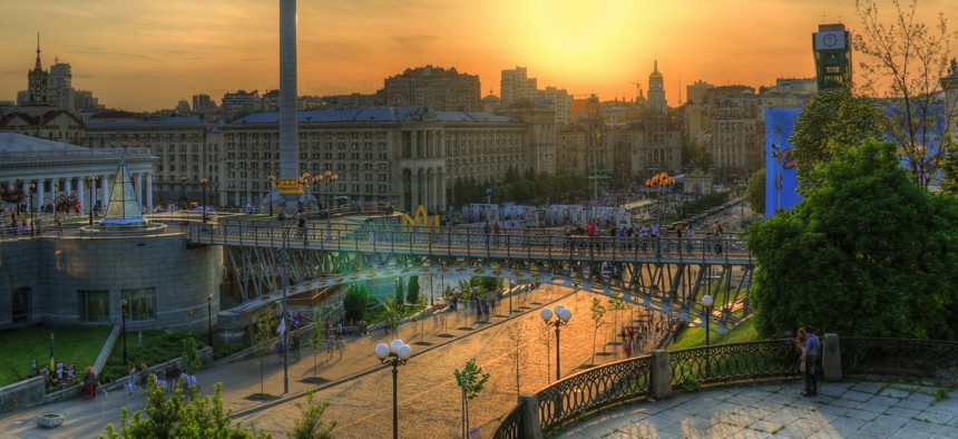 Downtown Kyiv, Ukraine