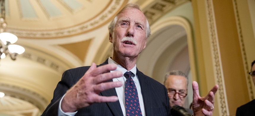 Sen. Angus King, I-Maine, one of the chairs of the congressional  Cyberspace Solarium Commission (CSC).