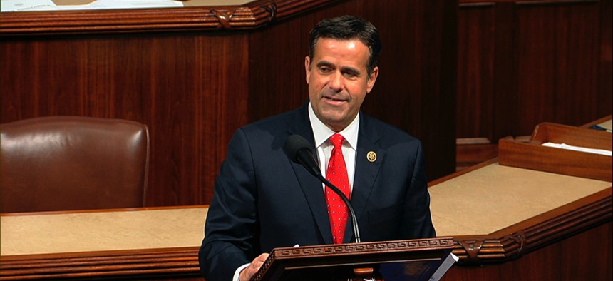 Rep. John Ratcliffe, R-Texas, speaks as the House of Representatives debates the articles of impeachment against President Donald Trump at the Capitol in Washington, Wednesday, Dec. 18, 2019.