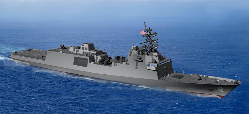 Rendition of U.S. Navy FFG(X) frigate