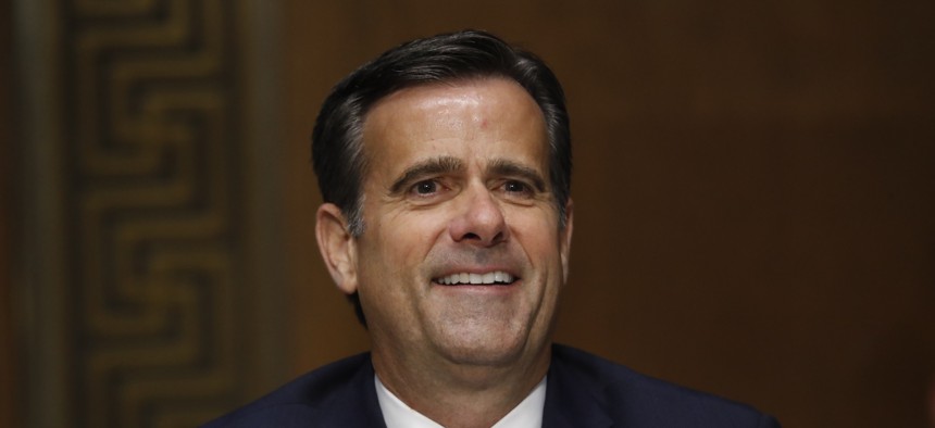 In this May 5, 2020, photo, Rep. John Ratcliffe, R-Texas, testifies before the Senate Intelligence Committee during his nomination hearing on Capitol Hill in Washington.