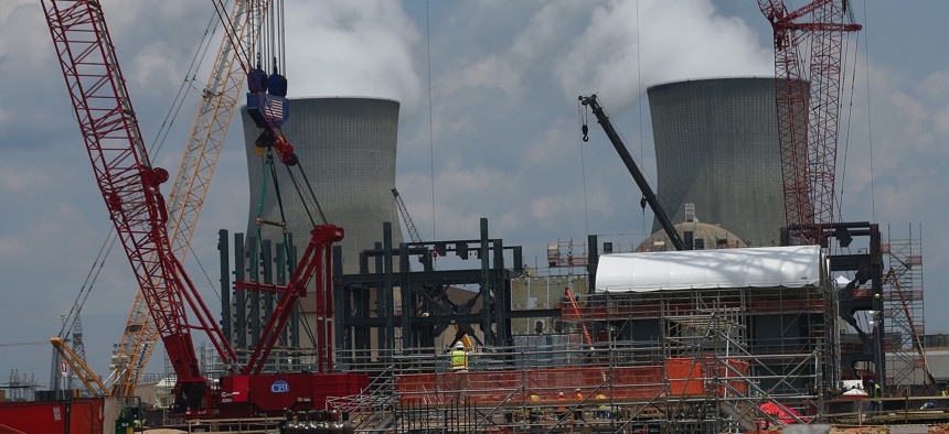 In this June 13, 2014 file photo, construction continues on a new reactor at Plant Vogtle Nuclear Power Plant in Waynesboro, Ga. 