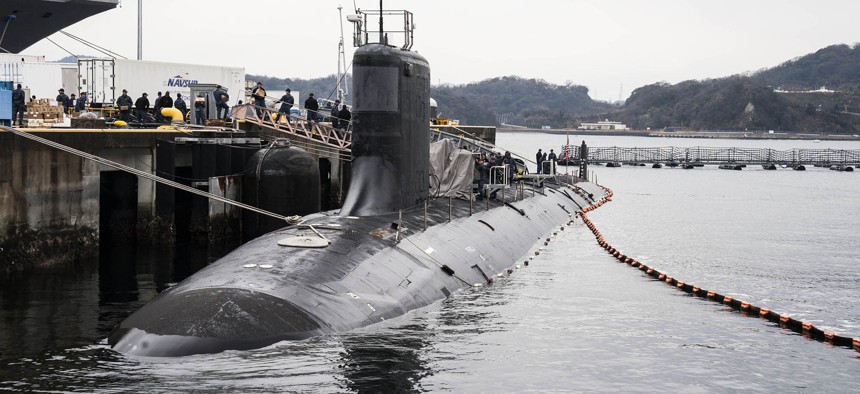 The Virginia-class attack submarine USS Mississippi (SSN 782) moors at Fleet Activities Yokosuka, Japan.