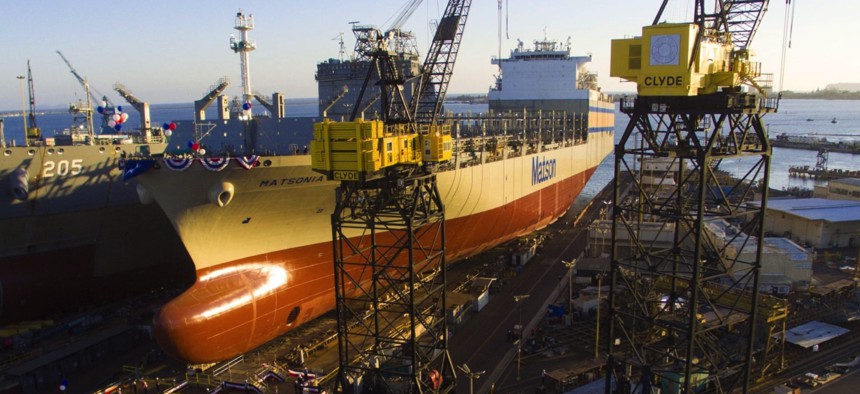 The Kanalao-class “con-ro” ship Matsonia was launched at GD's NASSCO shipyard in July 2020.