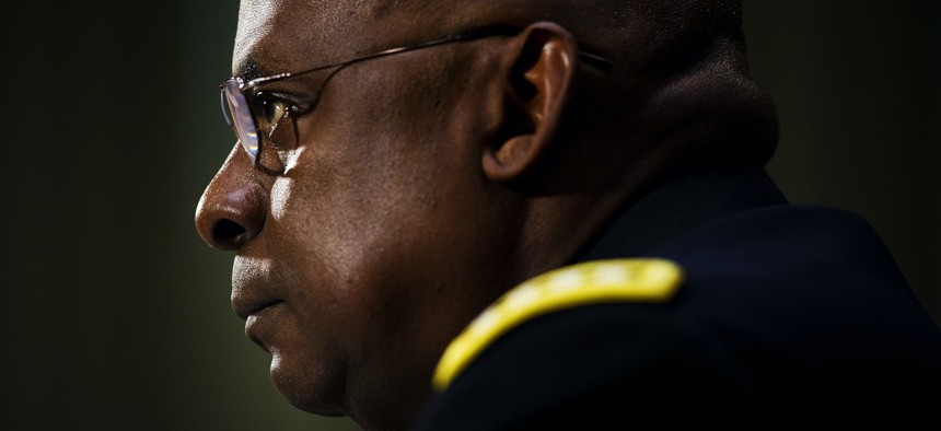 US Central Command Commander Gen. Lloyd Austin III, testifies on Capitol Hill in Washington, Wednesday, Sept. 16, 2015, before the Senate Armed Services Committee hearing on ‘US military operations to counter the Islamic State in Iraq.
