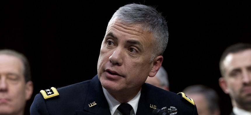 National Security Agency Director Gen. Paul Nakasone testifies before the Senate Intelligence Committee on Capitol Hill in Washington Tuesday, Jan. 29, 2019.