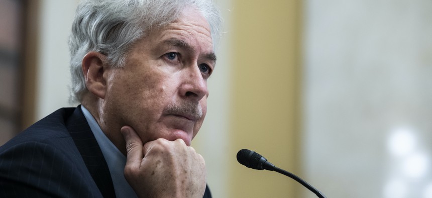 William Burns, nominee for Central Intelligence Agency director, testifies during his Senate Select Intelligence Committee confirmation hearing in Russell Senate Office Building on February 24, 2021 