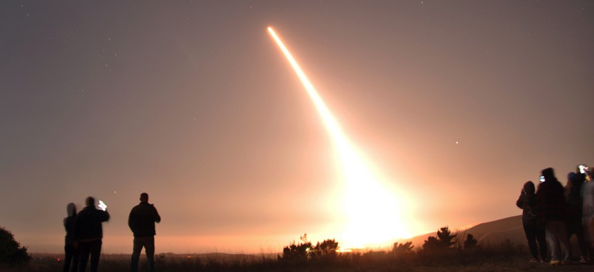 The U.S. Air Force launched an unarmed Minuteman III ICBM on an operational test on Oct. 29, 2020, at Vandenberg Air Force Base, Calif.