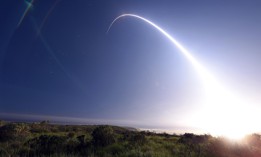 An unarmed Minuteman III intercontinental ballistic missile, equipped with a test reentry vehicle, is launched during an operational test at Vandenberg Air Force Base, Calif., Feb. 25, 2016.