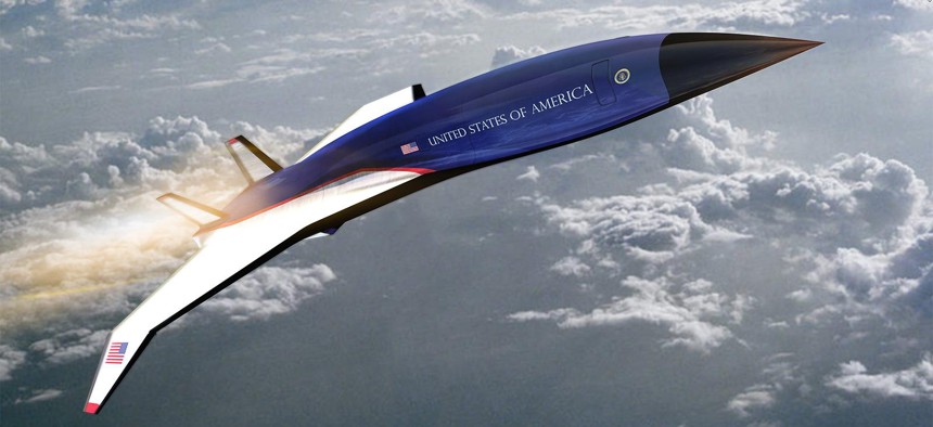 Artist's conception of a hypersonic Air Force One.