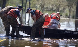 Coast Guard’s Gulf Strike Team run rescue operations after Tropical Storm Florence in 2018.