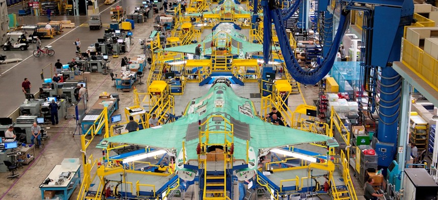 Lockheed Martin’s F-35, assembled at the corporation’s Aeronautics facility in Fort Worth, Texas.