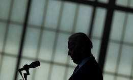 US President Joe Biden speaks to service members at Joint Base Langley-Eustis May 28, 2021.