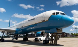 A U.S. Air Force C-32A from the 89th Airlift Wing on July 23, 2019.