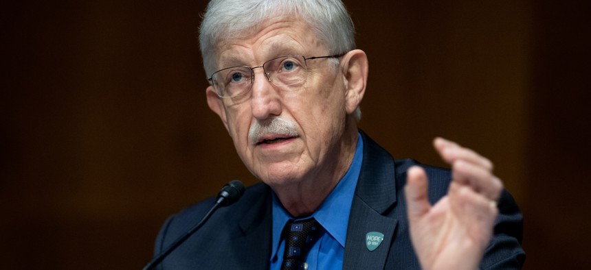Dr. Francis Collins, Director of the National Institutes of Health (NIH), testifies in July 2020 on the plan to research, manufacture and distribute a coronavirus vaccine.
