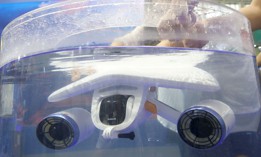 Intelligent underwater equipment is seen during the opening of the 3rd World Intelligence Congress (WIC) at the Meijiang Convention & Exhibition Center on May 16, 2019 in Tianjin, China.
