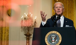 President Joe Biden delivers remarks stressing the United States' commitment to NATO, during a virtual event hosted by the Munich Security Conference on February 19, 2021. 