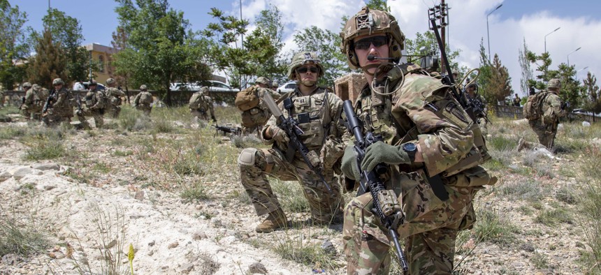 Advisors from the 2nd Security Force Assistance Brigade conduct an advisory mission in Afghanistan in May 2019.