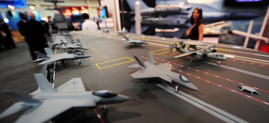 Exhibits at the Navy League’s Sea-Air-Space Exposition in 2010. 