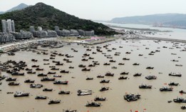 Fishing boats berthed at a fishing port two days before the three-month summer fishing moratorium in the Bohai Sea, the Yellow Sea, the East China Sea, and the waters north to 12 degrees north latitude of the South China Sea on April 29, 2021. 