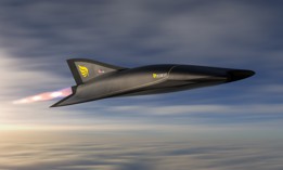 A concept image of the Hermeus Quarterhorse hypersonic aircraft.