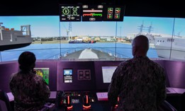 Sailors assigned to a Freedom-variant littoral combat ship train during Surface Training Advanced Virtual Environment scenarios at Surface Combat Systems Training Command Detachment Southeast, LCS Training Facility, on Nov. 9, 2021.