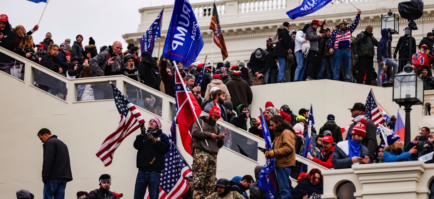 Pro-Trump supporters storm the U.S. Capitol following a rally with President Donald Trump on January 6, 2021, in Washington, D.C.