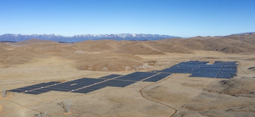 A photovoltaic power station in China's Sichuan province in December 2021.