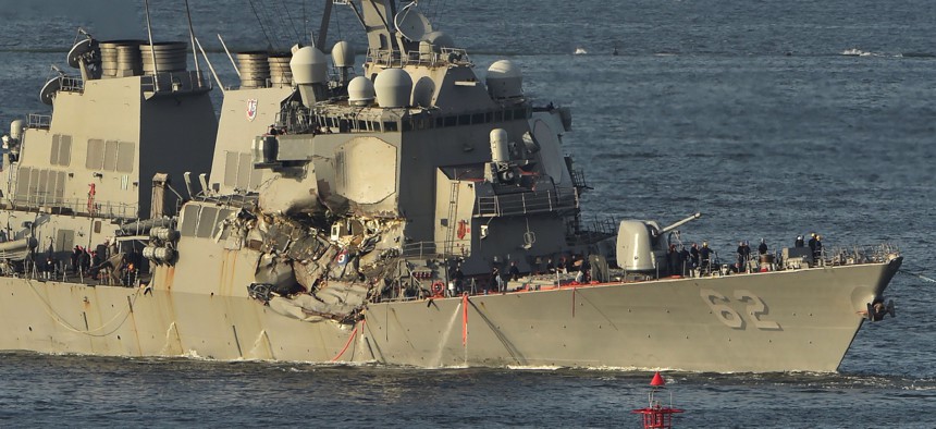 Could autonomous-navigation gear have prevented the 1997 collision of the guided missile destroyer USS Fitzgerald and a container ship?