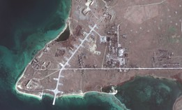 Satellite imagery showing attack helicopter buildup on the Crimean peninsula