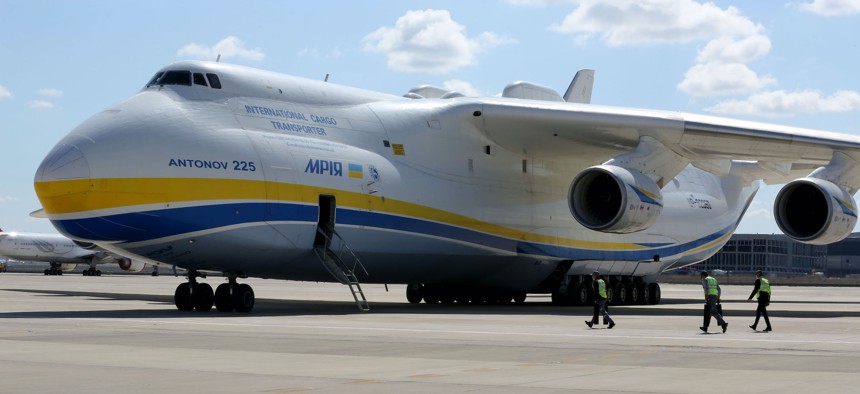 The An-225 in Turkey, Oct. 5, 2021. 