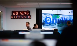 OneWeb's satellite operations center is pictured in their Tysons Corner, Va., office. 