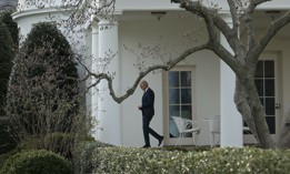 U.S. President Joe Biden departs the White House March 18, 2022, in Washington, DC.