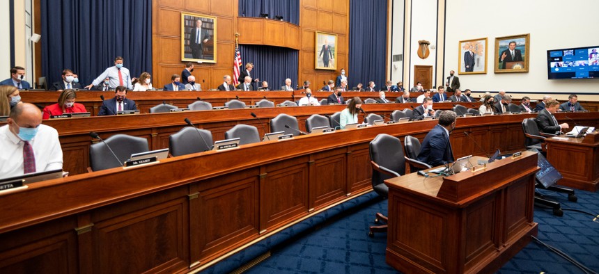 The House Armed Services Committee begins its markup of the National Defense Authorization Act, Sept. 1, 2021.
