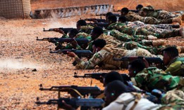 U.S. forces host a range day with the Danab Brigade in Somalia, April 5, 2021. 