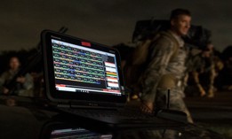A compute displays up to 300 data points monitoring the strengths and weaknesses of Air Force Special Operations recruiters during an after-midnight ruck march at the 350th Battlefield Airman Training Squadron at Joint Base San Antonio-Lackland in San Antonio, Texas June 28, 2018.