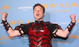 Elon Musk attends Heidi Klum's 2022 Hallowe'en Party on October 31, 2022 in New York City. 