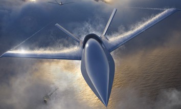 Northrop Grumman’s new future uncrewed aircraft design configured to work networked together with crewed platforms.