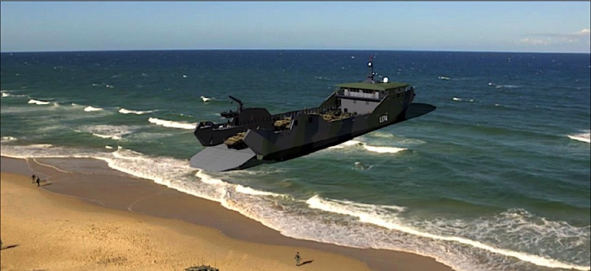 An artist's conception of the proposed Light Amphibious Warship.