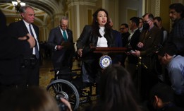 Sen. Tammy Duckworth, D-Illinois, an Iraq war veteran who was injured when the helicopter she was piloting was shot down in 2004, is among the senators seeking to repeal decades-old military-force authorizations.