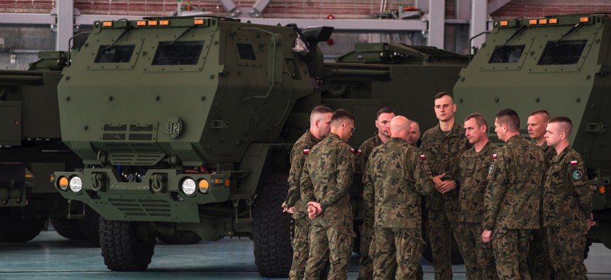 In May, Poland took delivery of its first U.S.-made HIMARS rocket launchers at the 1st Transport Aviation Base in Warsaw. Now it wants more—and that's just part of its requests in the leadup to this summer's NATO summit.